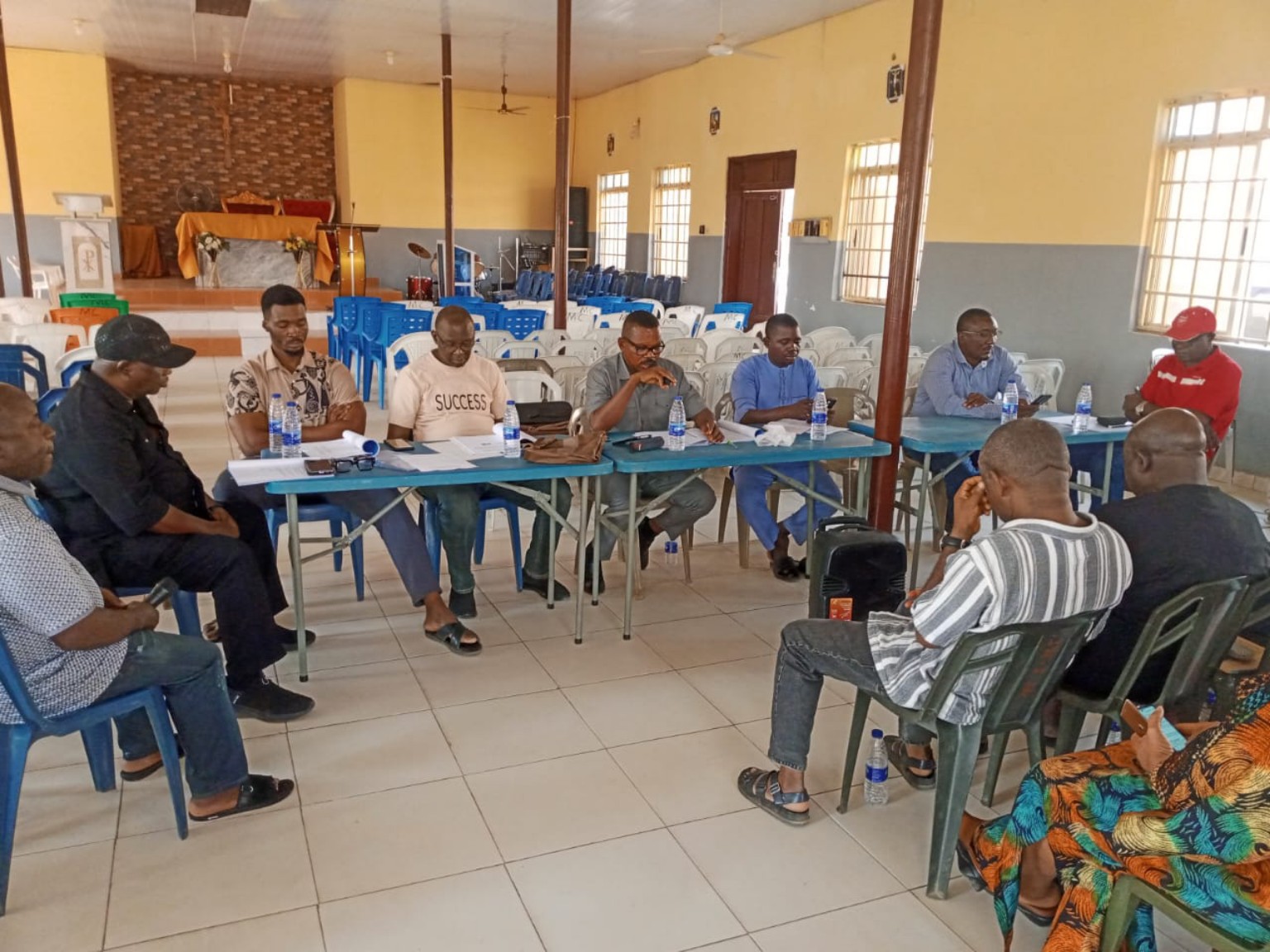 CMO St James Dawaki cooperative leadership and members in a meeting